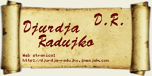Đurđa Radujko vizit kartica